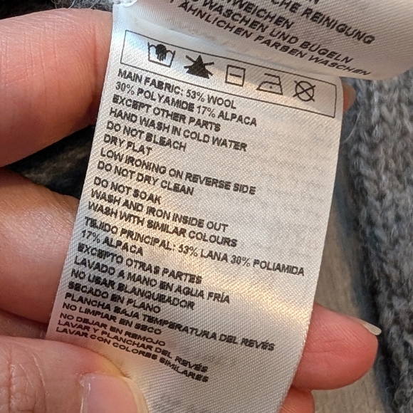 Ba&sh gray wool alpaca sweater jewel buttons size XS - Picture 9 of 13